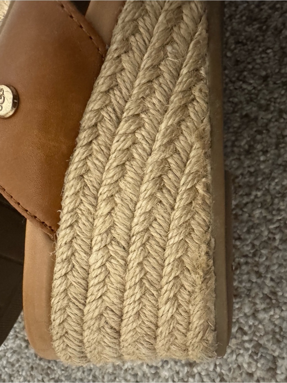 UGG Eirene Leather Espadrille Wedge Sandals - Picture 8 of 11